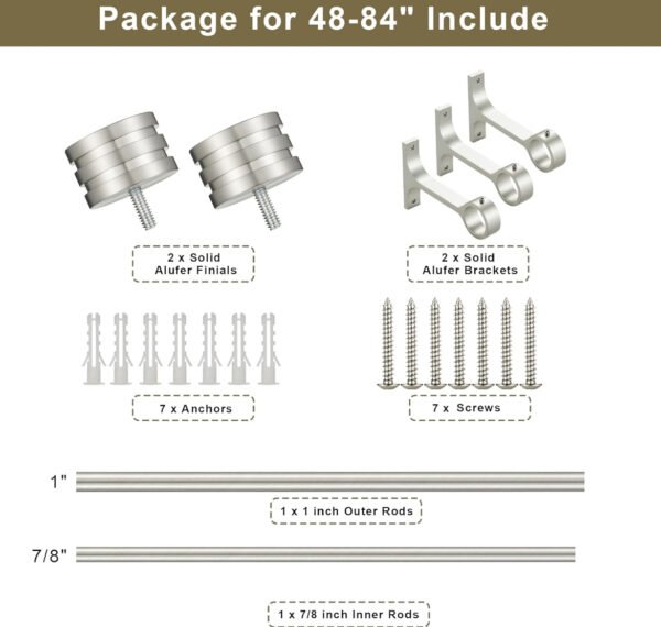 Single Curtain Rods for Windows #H23 - Image 4