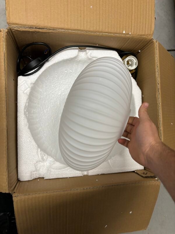 Century modern rippled ceiling light #M4 - Image 3