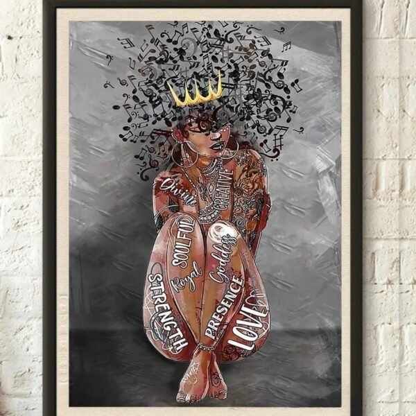12×18 African American Black Woman Art Print Poster