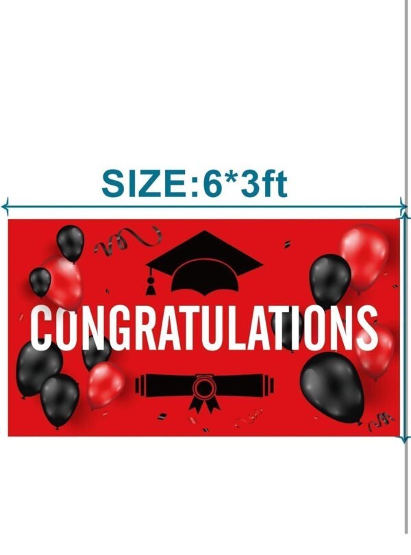 Congratulations Party Backdrop Banner - Image 2