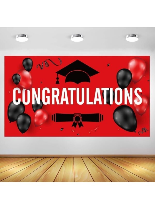 Congratulations Party Backdrop Banner