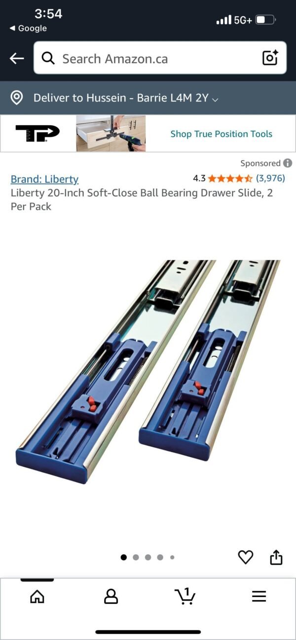 Liberty 24-Inch Soft-Close Ball Bearing Drawer Slide,
