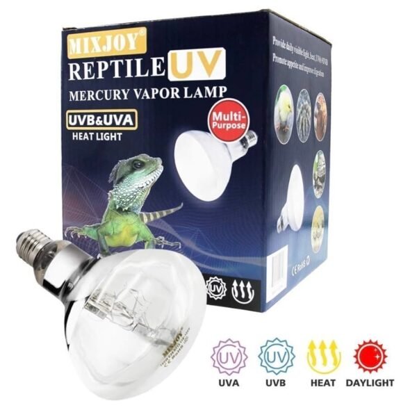 MIXJOY 125 Watt High Intensity Self-Ballasted UV/Heat Mercury Vapor Light Bulb - Image 2