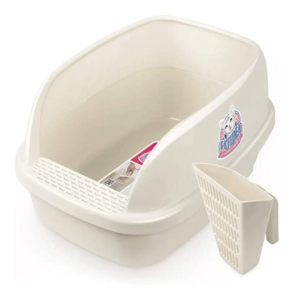 Open Top Cat Litter Box with Litter Scoop - Image 2