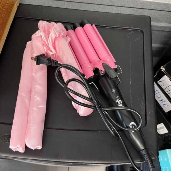 Alure Three Barrel Curling Iron Wand with LCD Temperature Display - Image 6