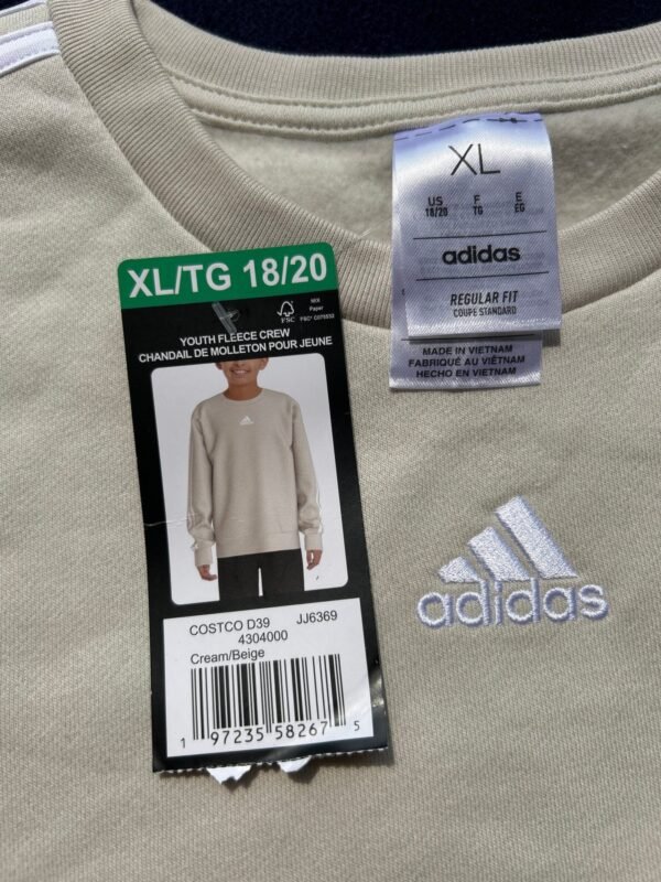 Adidas youth fleece crew, size XL (18/20) - Image 3