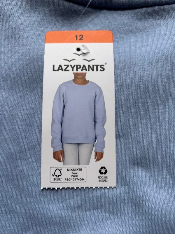 LAZYPANTS, youth fleece crew, size 12 - Image 3