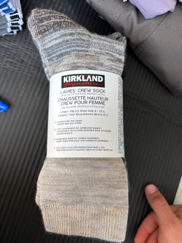 Kirkland Signature Ladies Merino Wool blend crew sock size 6-10 1/2 4 - Image 2