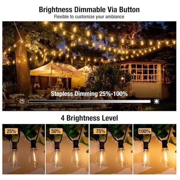 120FT String Lights with Dimmer - Image 2
