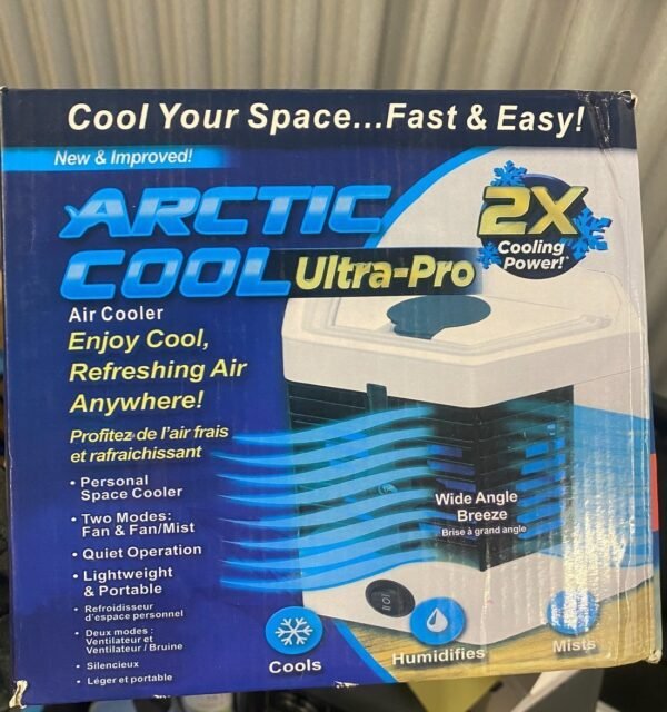 Portable Evaporative Air Cooler White 8×9.8×7″ - Image 2