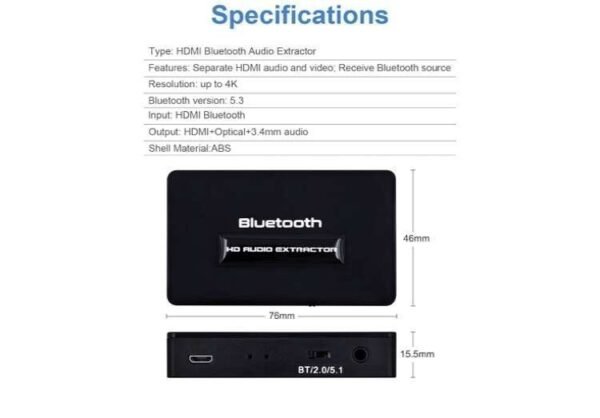 HDMI Bluetooth Audio Extractor Splitter - Image 4