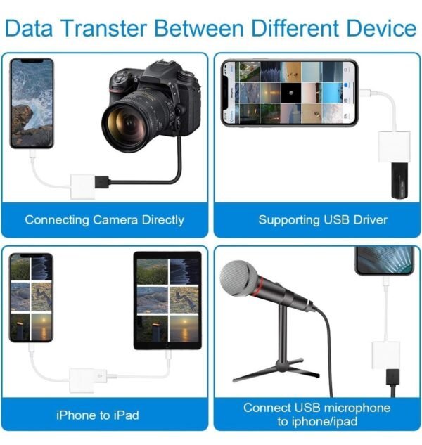 Lightning to USB Camera Adapter with Charging Port – - Image 5