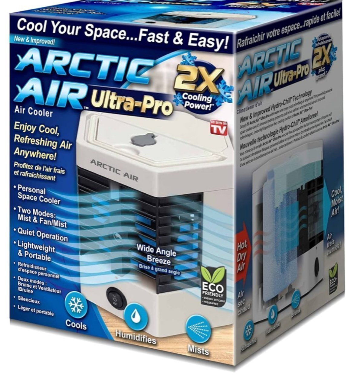 Portable Evaporative Air Cooler White 8×9.8×7″