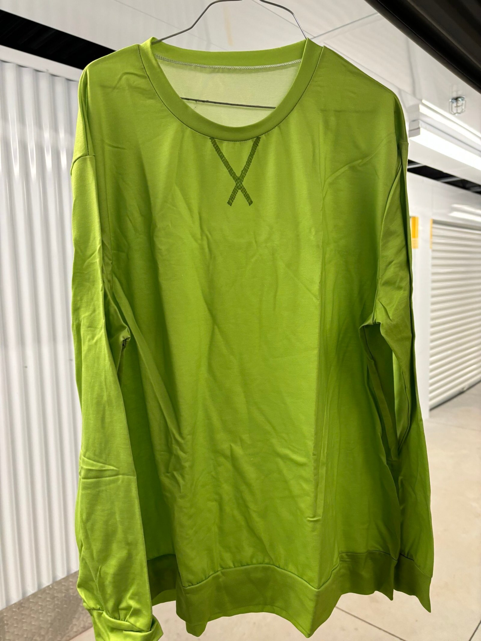 Women’s green long sleeve shirt
